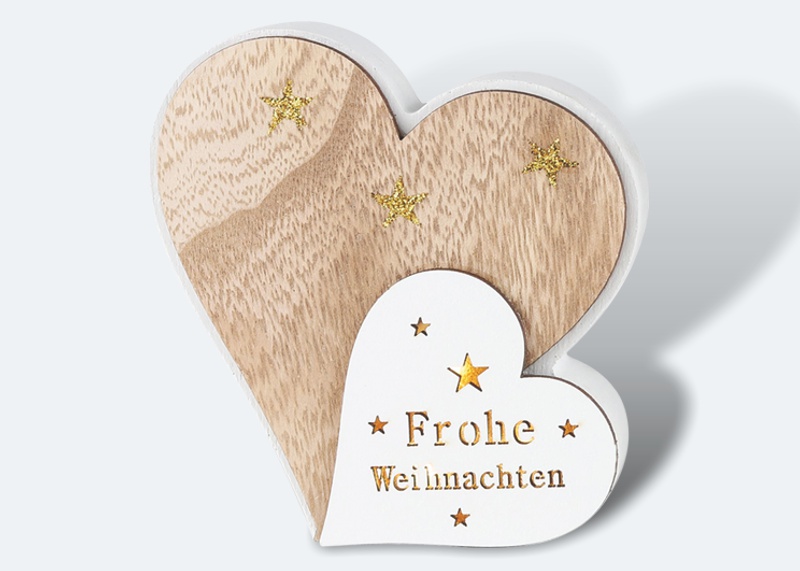 Weihnachts-Aufsteller Herz mit LED