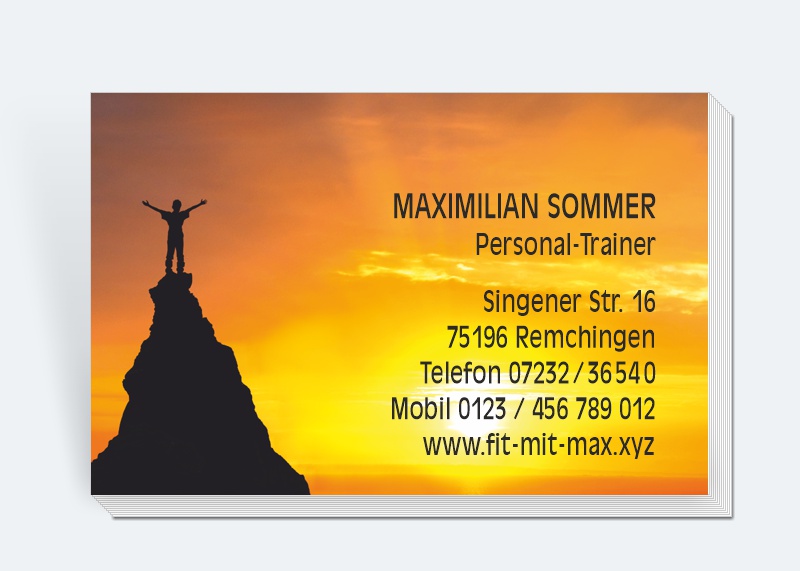 100 Motiv Visitenkarten Outdoor