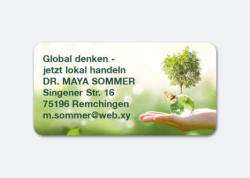 168 Adressaufkleber MAXI-Motiv Umwelt
