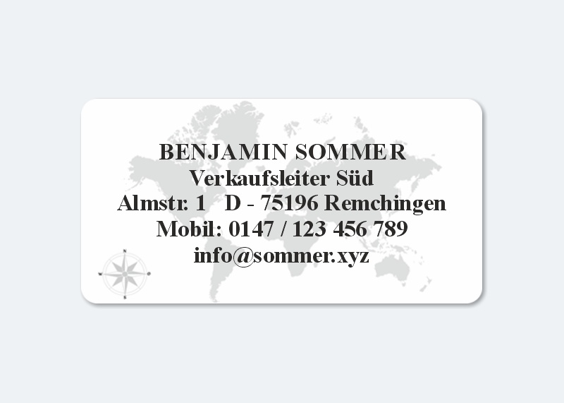 168 Adressaufkleber MAXI-Motiv Weltkarte
