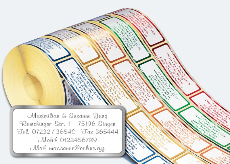 500 Adressaufkleber de-Luxe, CLASSIC Gold-Metallic