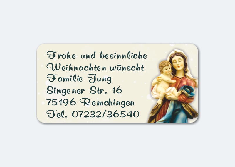 168 Adressaufkleber Motiv Weihnachten, Maria
