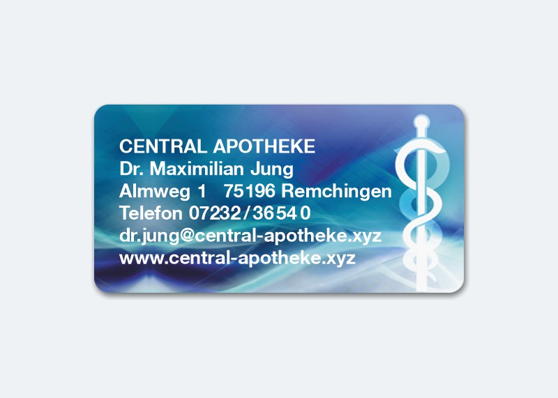 168 Adressaufkleber MAXI-Motiv Äskulapstab