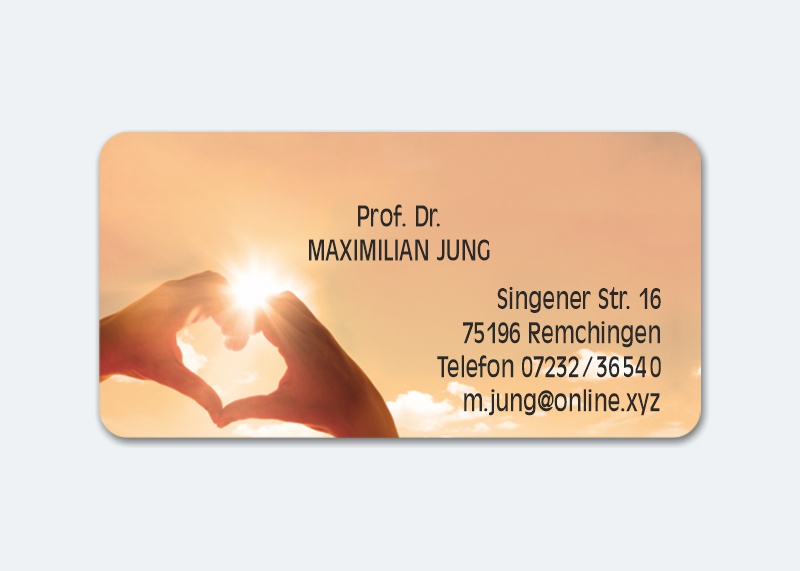 168 Adressaufkleber MAXI-Motiv Herz