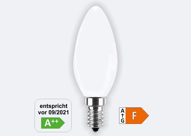 LED-Lampen 2er Set matt - Kerze 4,5 Watt