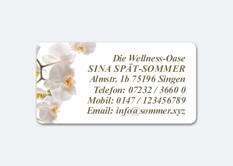 168 Adressaufkleber MAXI-Motiv Orchidee