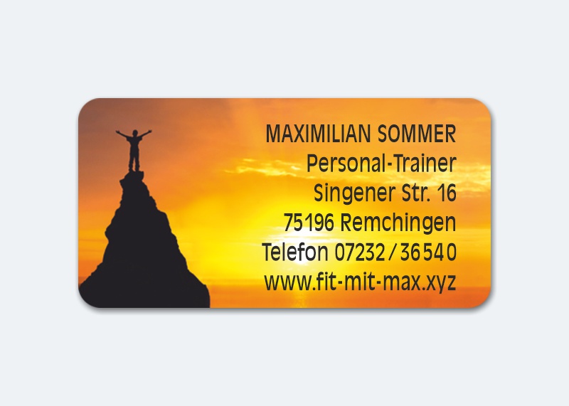 168 Adressaufkleber MAXI-Motiv Outdoor