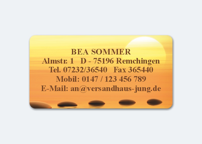168 Adressaufkleber MAXI-Motiv Sonnenuntergang