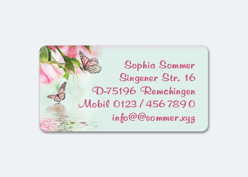 168 Adressaufkleber MAXI-Motiv Schmetterling