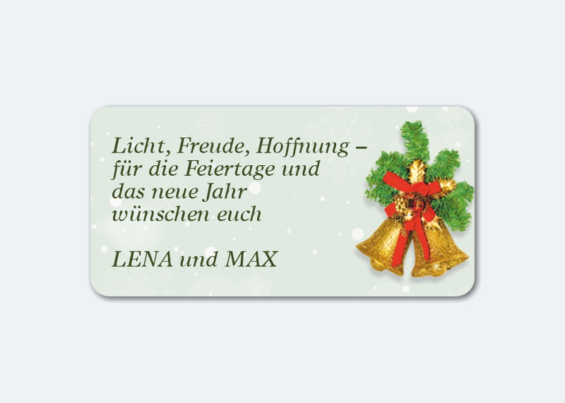 168 Adressaufkleber Motiv Weihnachten, Glocken