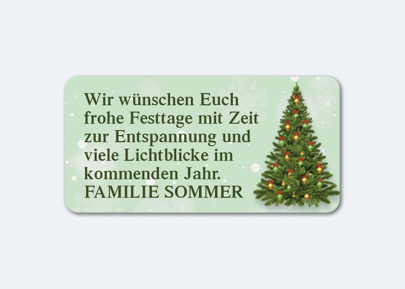 168 Adressaufkleber Motiv Weihnachten, Christbaum