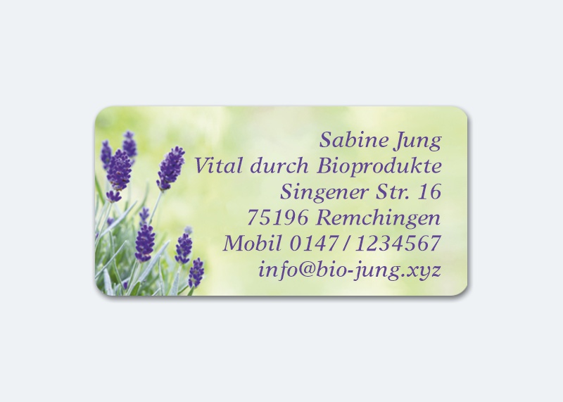 168 Adressaufkleber MAXI-Motiv Lavendel
