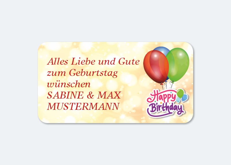 168 Adressaufkleber MAXI-Motiv Geburtstag