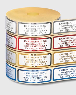 Etiketten, Adressaufkleber