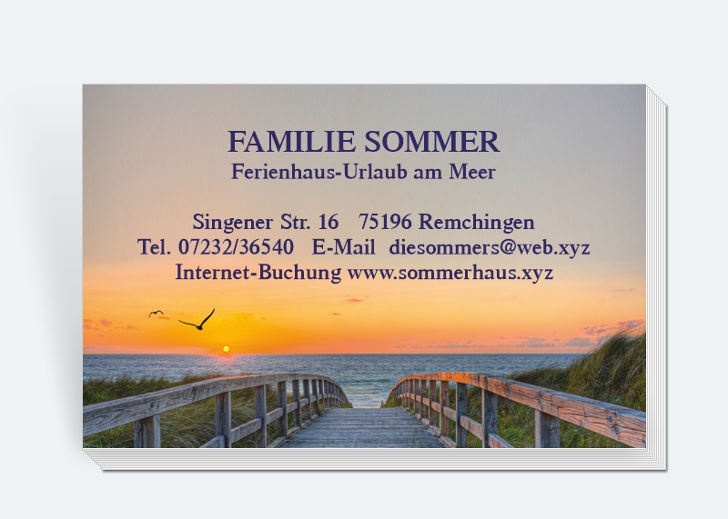 100 Motiv Visitenkarten Ostsee-Steg