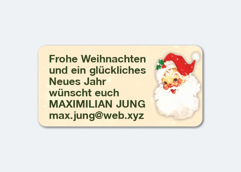 168 Adressaufkleber Motiv Weihnachten, Nikolaus