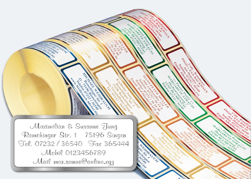 200 Adressaufkleber de-Luxe, CLASSIC Gold-Metallic