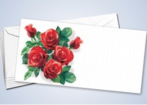50 Grußkarten "Rosenstrauß" 