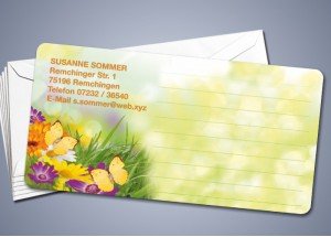 50 Briefkarten "Blumenwiese" 