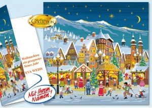 Weihnachtskarte "Marktplatz" 20 Stück