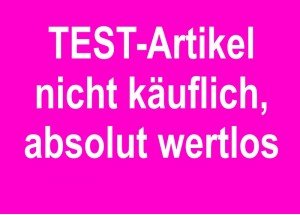 Testartikel, NICHT Käuflich 