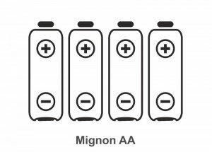 Batterie Typ Mignon AA, 4 Stück 