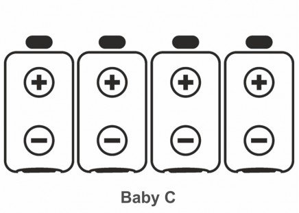 Batterie Typ Baby C, 4 Stück 