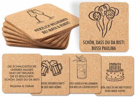 Untersetzer Kork, 6er Set 