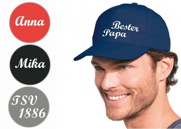 Baseballcap mit Namen Dunkelblau